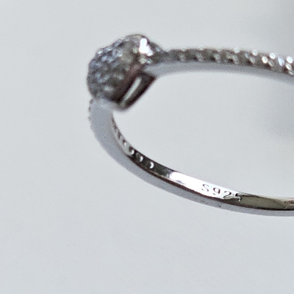 Heart Ring 925 sterling silver size 9 - Picture 6 of 6